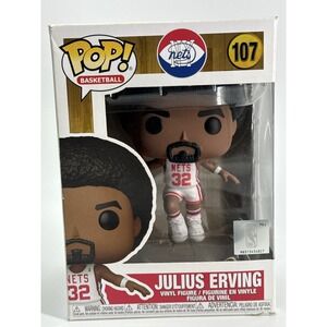 Funko Pop Julius Erving 107 NBA Legends NY Nets Basketball Vinyl Figure Displaye